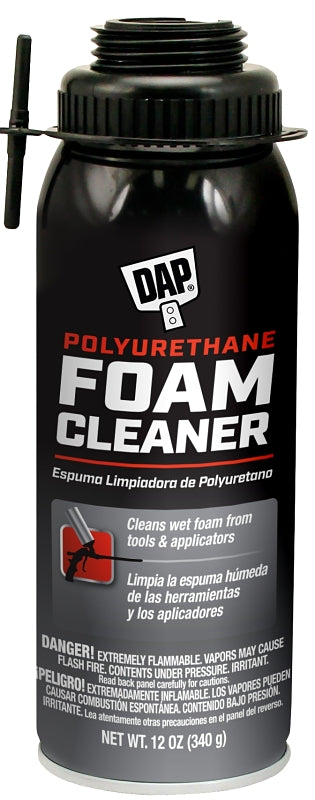 DAP 7565012005 Foam Cleaner, Aerosol, Solvent, Clear, 12 oz, Can