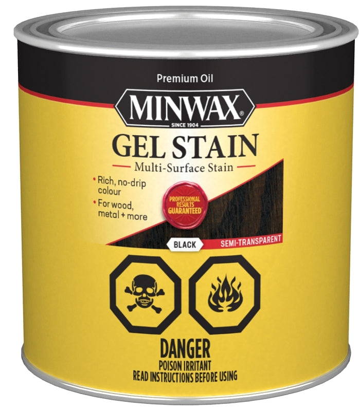 Minwax 660920000 Gel Stain, Black, Liquid, 1 qt, Can