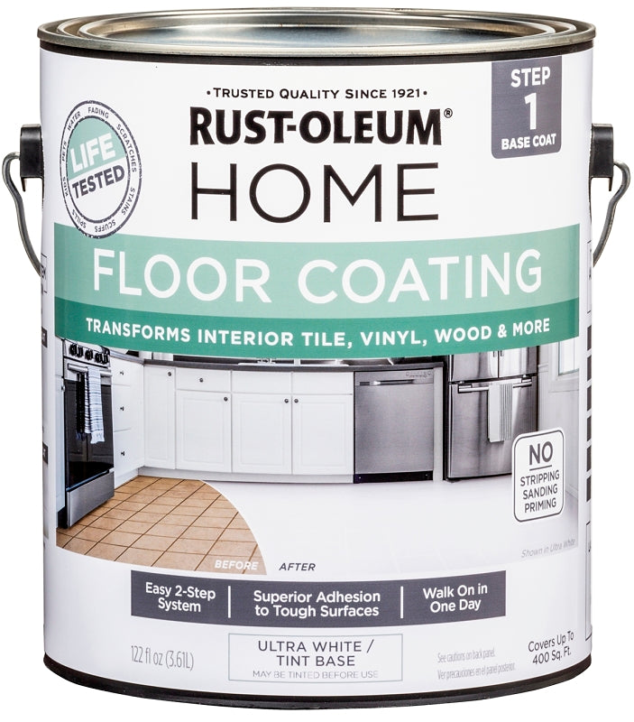 Rust-Oleum 357671 Concrete Floor Coating, Ultra White, 1 gal