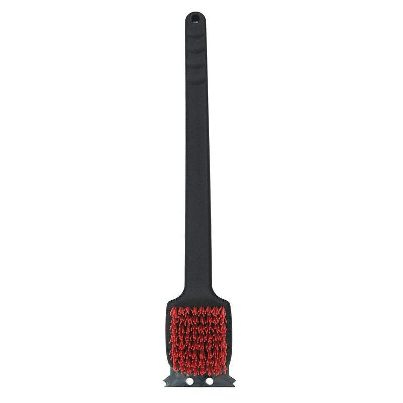 Mr. BAR-B-Q 06230Y Grill Brush, Nylon Bristle, Red Bristle, Plastic Handle, 18 in L