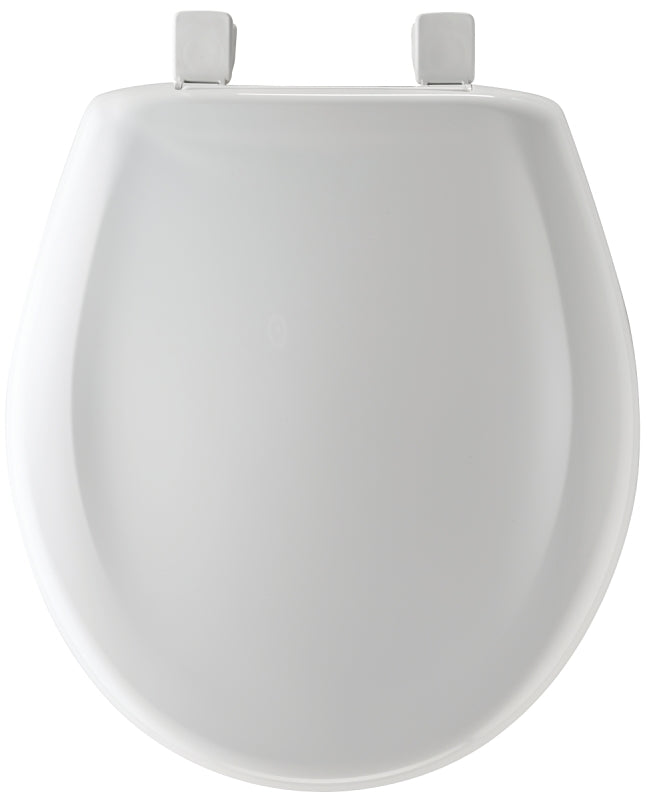 Mayfair 87SLOW-000 Toilet Seat, Round, Plastic, White