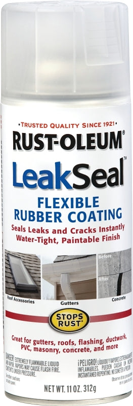 Rust-Oleum 265495 Rubberized Spray Coating, Clear, 11 oz, Can