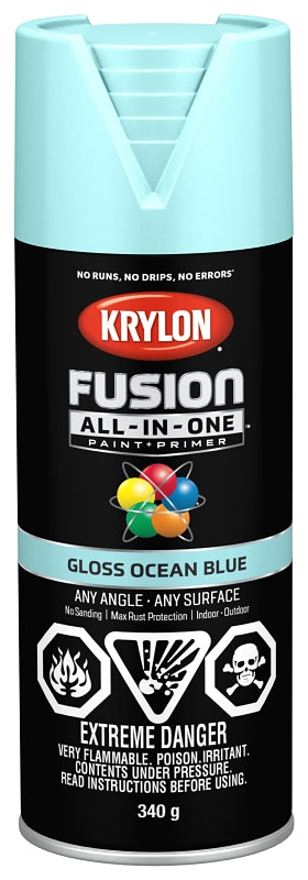 Krylon 427150007 Spray Paint, Gloss, Ocean Blue, 12 oz, Can