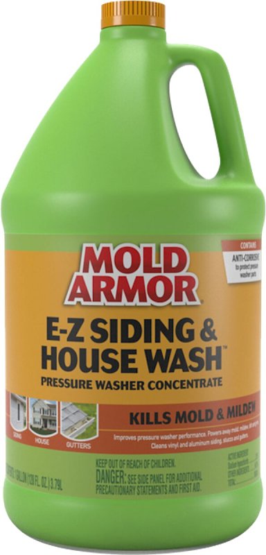 Mold Armor FG581M E-Z Siding and House Wash Pressure Washer Concentrate, Liquid, Mild Bleach, 1 gal