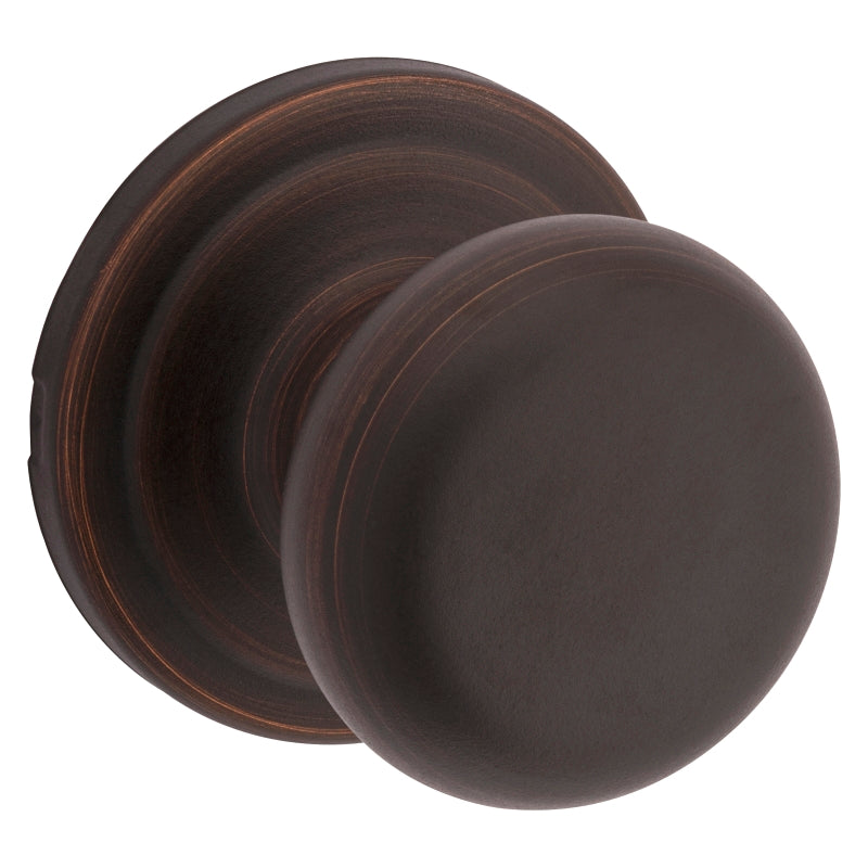 Kwikset 720J 11PCP6AL Passage Knob, Venetian Bronze, 1-3/8 to 1-3/4 in Thick Door, 2-1/4 in Strike