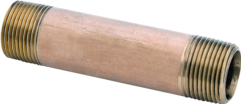 Anderson Metals 38300-0635 Pipe Nipple, 3/8 in, NPT, Brass, 890 psi Pressure, 3-1/2 in L
