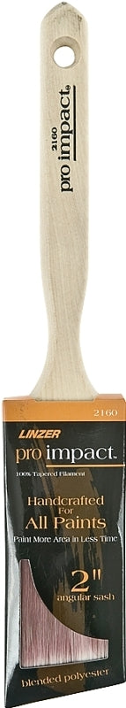 Linzer WC 2160-2 Paint Brush, 2 in W, 2-1/2 in L Bristle, Polyester Bristle, Sash Handle