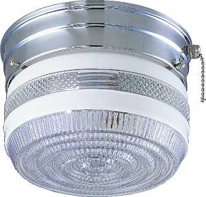 Boston Harbor F13CH01SW-6859CL3 Single Light Ceiling Fixture With Pull Chain, 120 V, 60 W, 1-Lamp, A19 or CFL Lamp