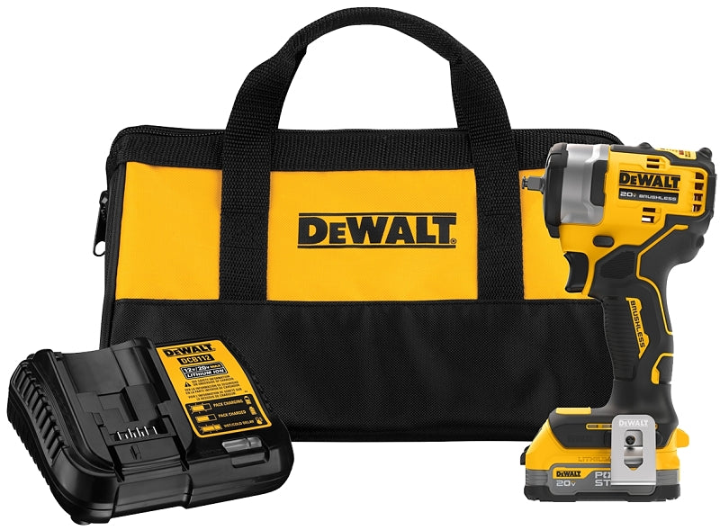 DEWALT DCF913E1 Impact Wrench, Battery Included, 20 V, 3/8 in Drive, Square Drive, 3150 ipm, 2800 rpm Speed