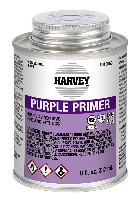 Harvey 19060-24 All-Purpose Professional-Grade Primer, Liquid, Purple, 8 oz Can