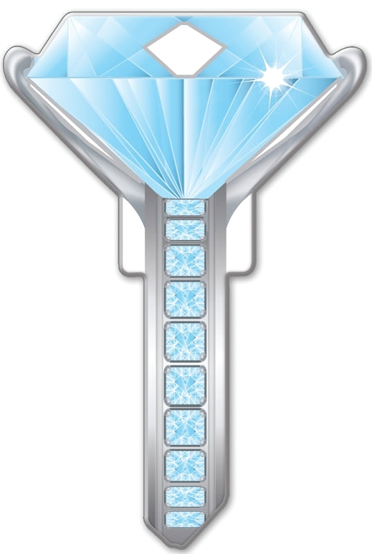 Lucky Line Key Shapes Series B102K Key Blank, Brass, Enamel, For: Kwikset Locks