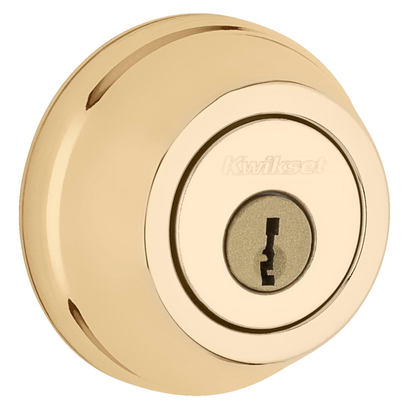 Kwikset 780 3 RCAL RCS K3 Deadbolt, Alike Key, Stainless Steel, Polished Brass, K3 Keyway