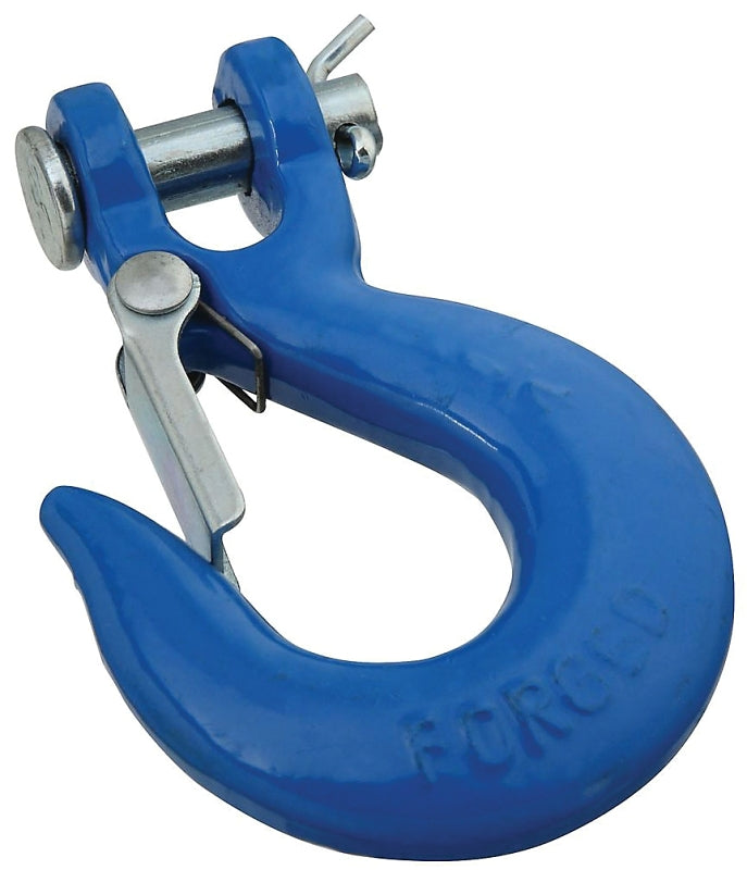 National Hardware 3243BC Series N265-470 Clevis Slip Hook with Latch, 2600 lb Working Load, Steel, Blue