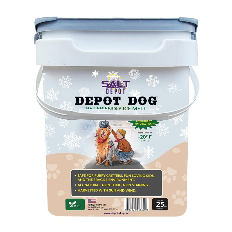 Salt Depot DD25P Ice Melt, Crystalline, White, 25 lb Pail