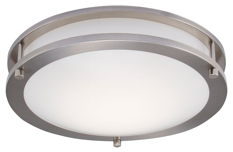 Boston Harbor CL200AC Flush Mount Ceiling Fixture, 120 V, 15 W, 1-Lamp, LED Lamp, 1050 Lumens, 3000 K Color Temp