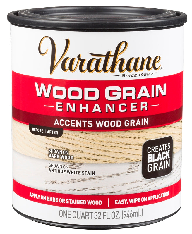 Varathane 313834 Grain Enhancer, Black Grain, Liquid, 1 qt