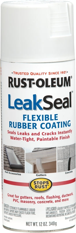 Rust-Oleum 267970 Rubberized Spray Coating, White, 12 oz, Can