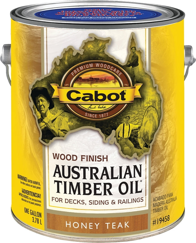 Cabot 142.0019458.007 Water Reducible Australian Timber Oil, 3.78 l, Can, Liquid, Honey Teak, 250 - 350 sq-ft/gal