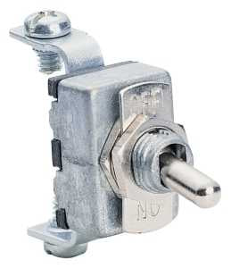 Calterm 41700 Toggle Switch, 15 A, 12 VDC, Screw Terminal, Chrome Housing Material