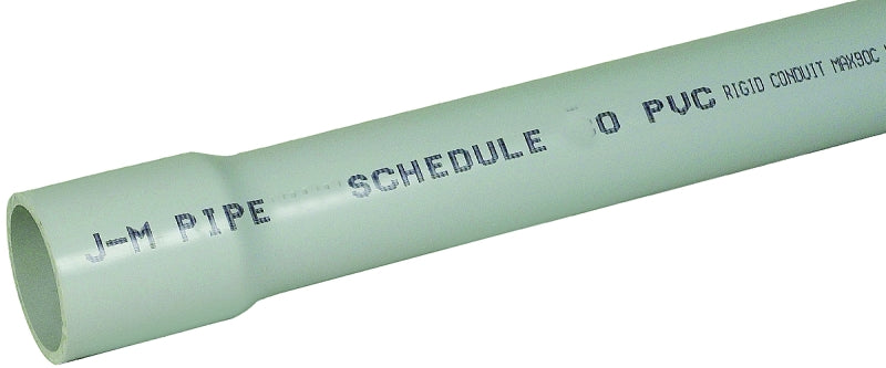 JM Eagle 67488 Conduit, 1.61 in, 10 ft L, SCH 40, PVC, Gray
