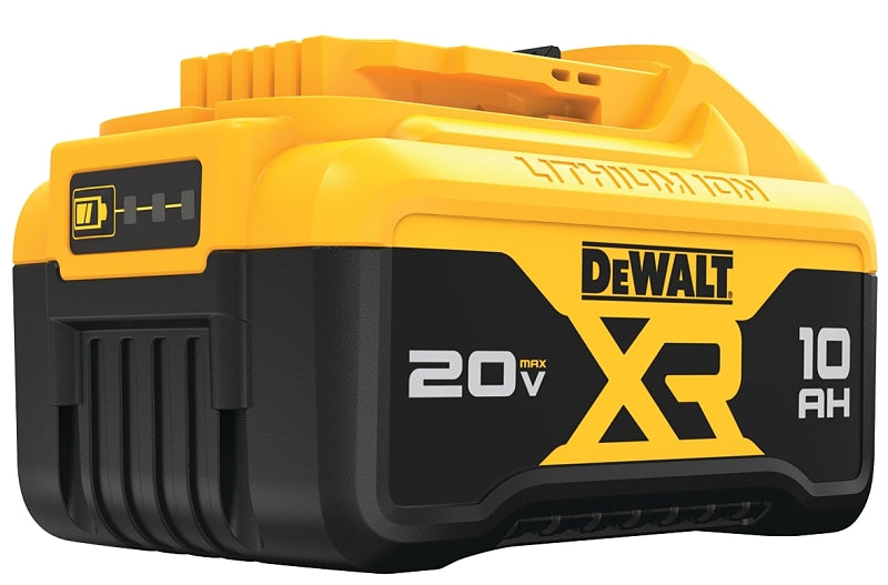 DeWALT DCB210 Rechargeable Battery Pack, 20 V Battery, 10 Ah, 1 hr Charging