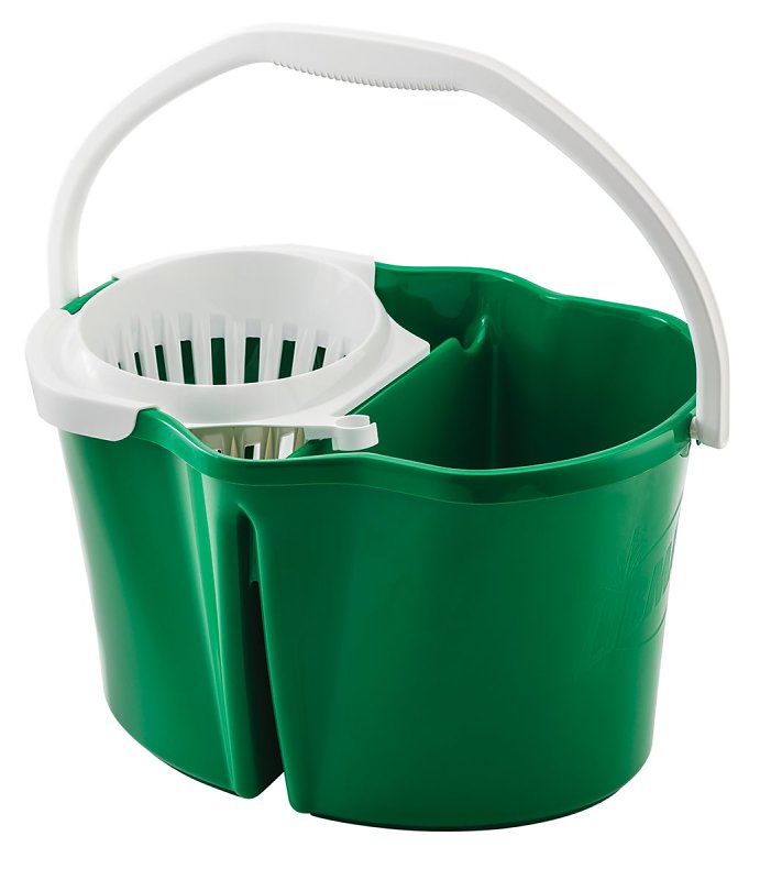 Libman 2112 Clean and Rinse Bucket, 4 gal, Polypropylene, Green