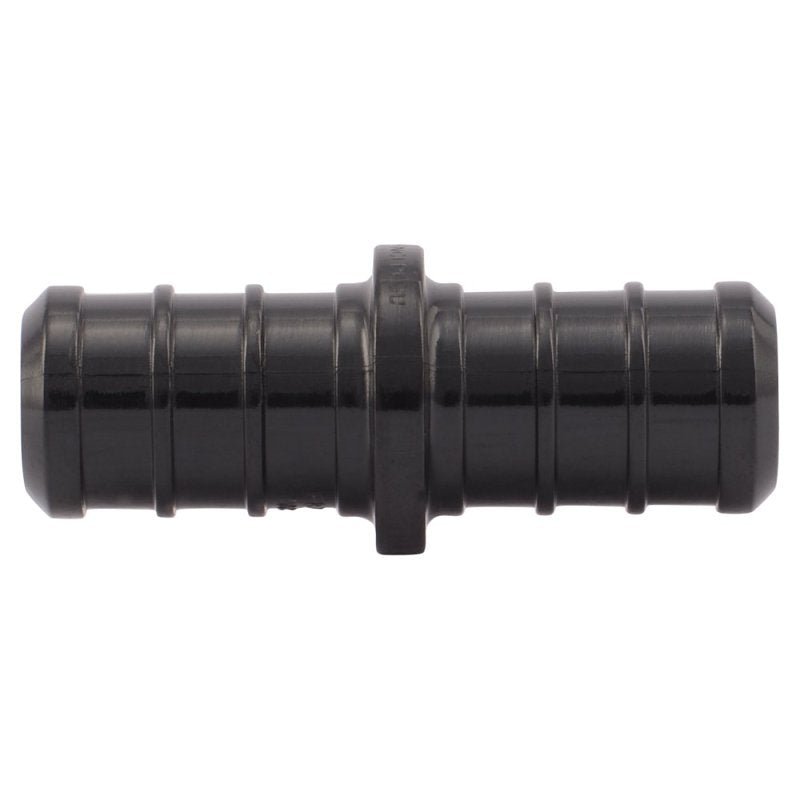 SharkBite UP008A5 Coupling, 1/2 x 1/2 in, Barb, Polymer, Black, 200 psi Pressure, 5/PK