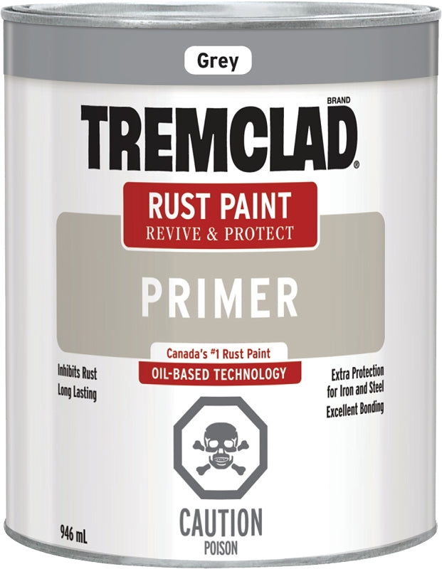 Rust-Oleum 254895 Rust Primer, Flat, Gray, 946 mL, Can