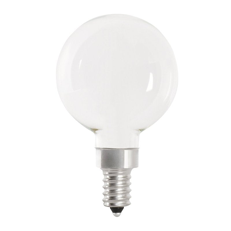 Feit Electric BPG1640W950CAFIL2 LED Bulb, G16 1/2 Lamp, 40 W Equivalent, E12 Lamp Base, Dimmable, Frost