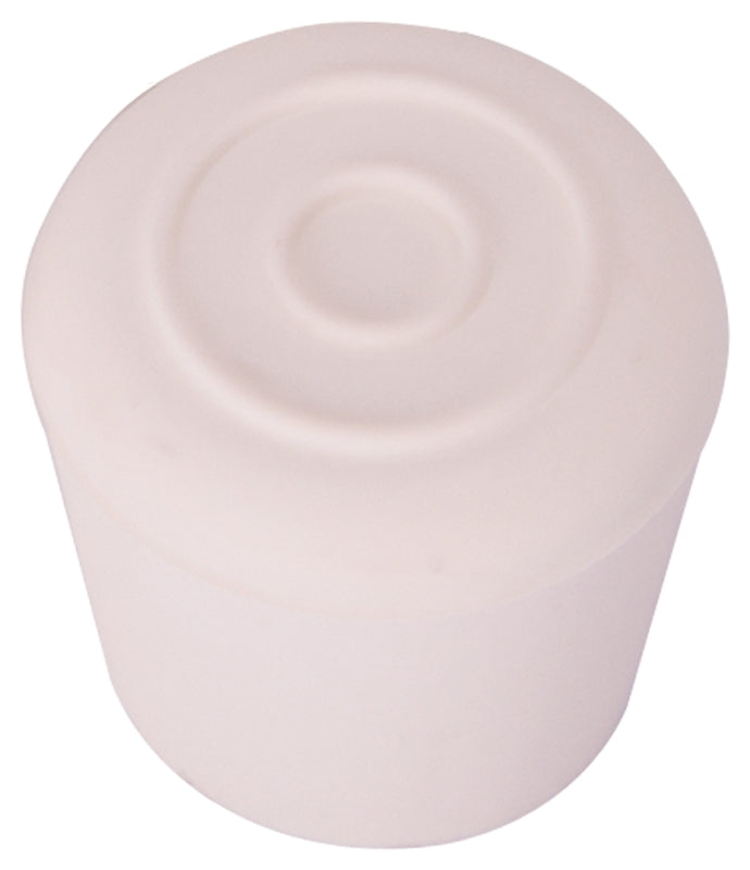 ProSource FE-50646-B Furniture Leg Tip, Round, Rubber, White, 1-1/8 in Dia, 1.6 in H