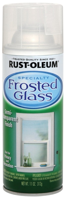 Rust-Oleum 342600 Spray Paint, Flat, Frosted Glass, 11 oz, Aerosol Can