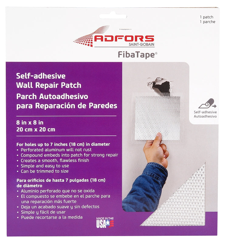 Adfors FibaTape FDW8639-U Wall and Ceiling Repair Patch, Alum