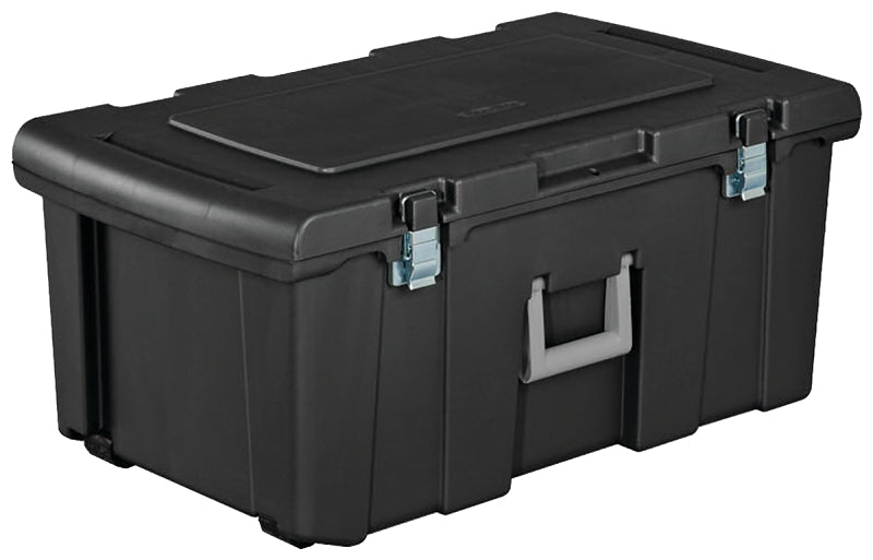 Sterilite 18429001 Footlocker, 92 qt Volume, Plastic, Black