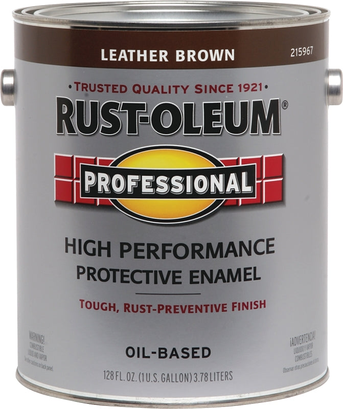 RUST-OLEUM PROFESSIONAL 215967 Protective Enamel, Gloss, Leather Brown, 1 gal Can