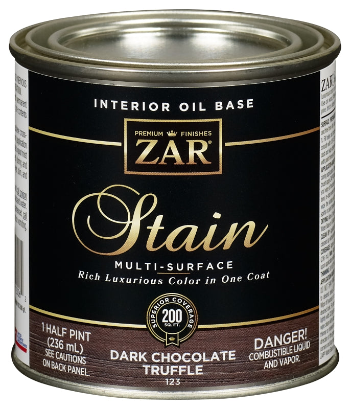 ZAR 12306 Wood Stain, Moorish Teak, Liquid, 0.5 pt, Can