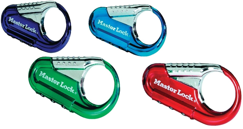 Master Lock 1548DCM Backpack Lock, 3/16 in Dia Shackle, 1/4 in H Shackle, Metal Shackle, Metal Body, 3-5/16 in W Body