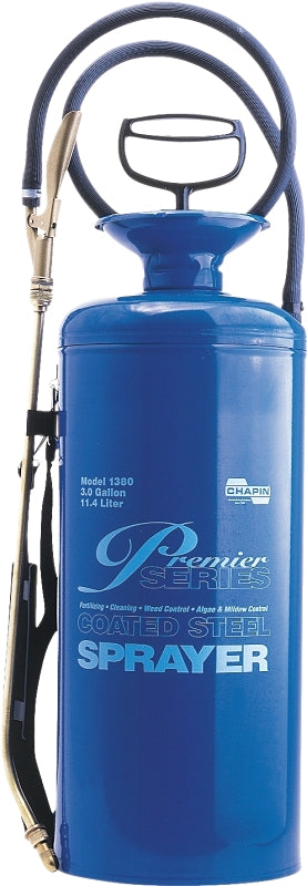 CHAPIN Premier Pro 1380 Compression Sprayer, 3 gal Tank, Steel Tank, 42 in L Hose