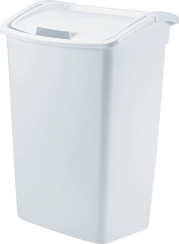 Rubbermaid 2803 FG280300WHT Waste Basket, 45 qt Capacity, Polyethylene, White, 22 in H