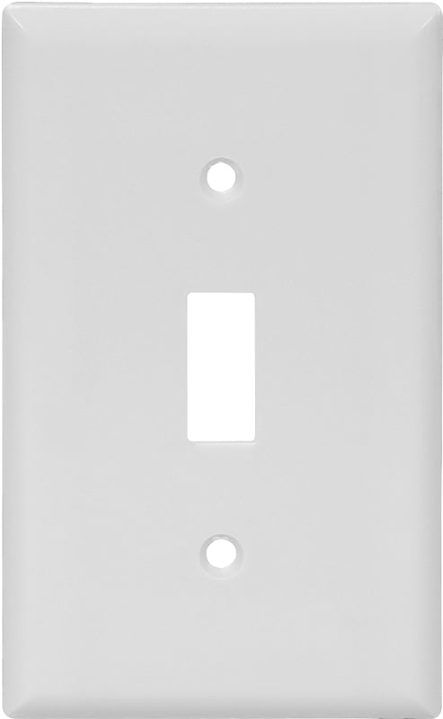 Eaton Wiring Devices 5134W Wallplate, 4-1/2 in L, 2-3/4 in W, 1 -Gang, Nylon, White, High-Gloss