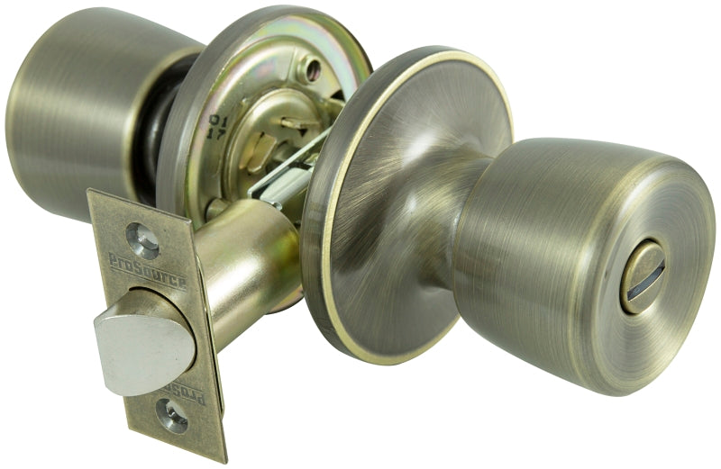 ProSource Privacy Lockset, Tubular, Tulip Design, Brass