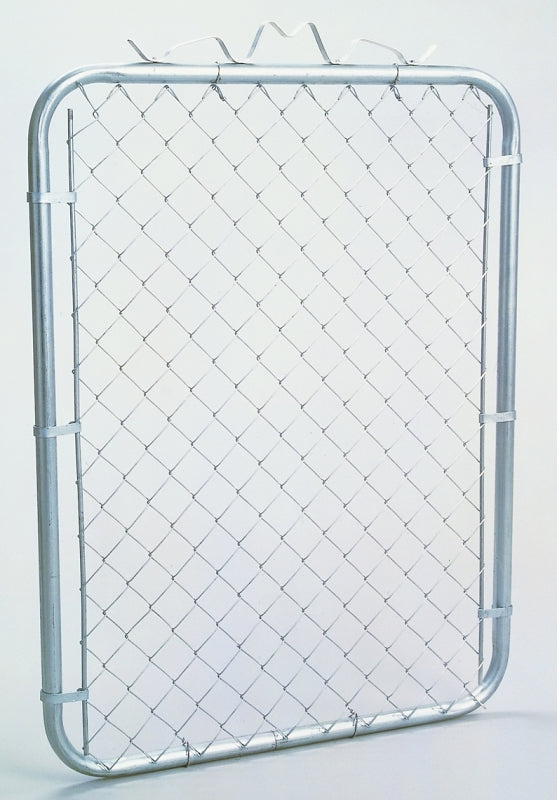 Stephens Pipe & Steel GTB03948 Chain-Link Walk Gate, 48 in H Gate, Steel Frame, Steel Mesh, Silver