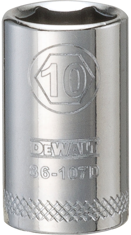 DeWALT DWMT86108OSP Hand Socket, 11 mm Socket, 1/4 in Drive, 6-Point, Vanadium Steel, Polished Chrome