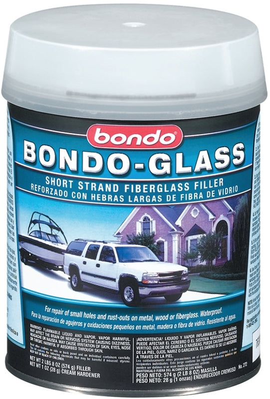 Bondo 272 Glass Reinforced Filler, 1 qt Can, Paste, Pungent Organic