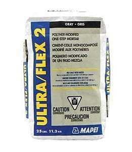 Mapei Ultraflex 2 Series 60053 Tile Mortar, Gray, Powder, 10 lb, Bag