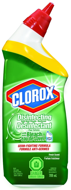 Clorox 01007 Toilet Bowl Cleaner, 709 mL, Liquid, Fresh