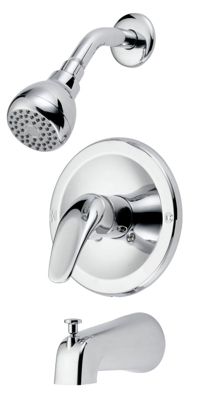 Boston Harbor TQ-F1014209CP Tub/Shower, Fixed Mount Showerhead, 1.75 gpm Showerhead, 1 Spray Settings, 1-Handle