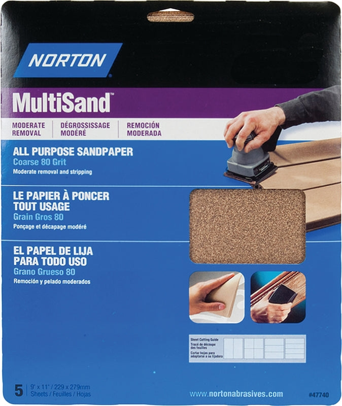 47740 SANDPAPER ALOX 9X11 80