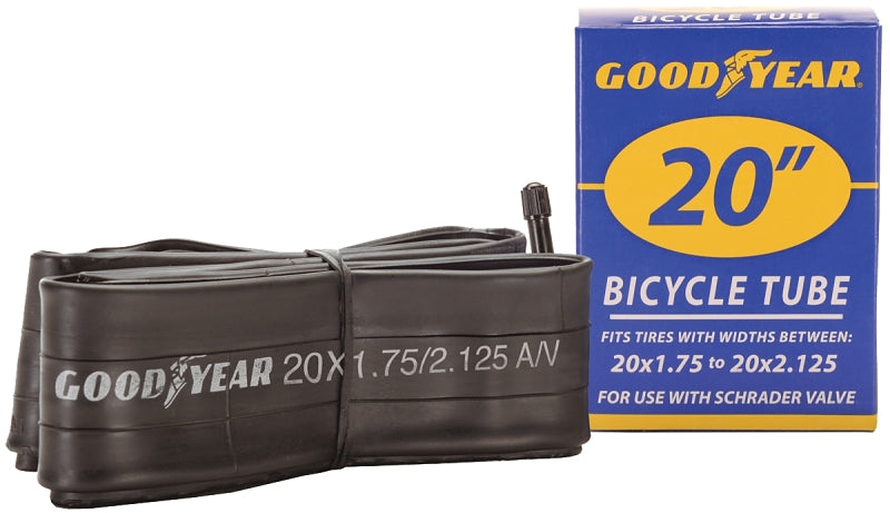 Kent 91077 Bicycle Tube, Butyl Rubber, Black, For: 20 x 1-3/4 to 2-1/8 in W Bicycle Tires