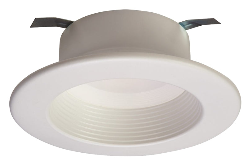 HALO RL4 Series RL4069BLE40AWHR Downlight, 8 W, 120 to 277 V, LED Lamp, Aluminum, Matte White Baffle