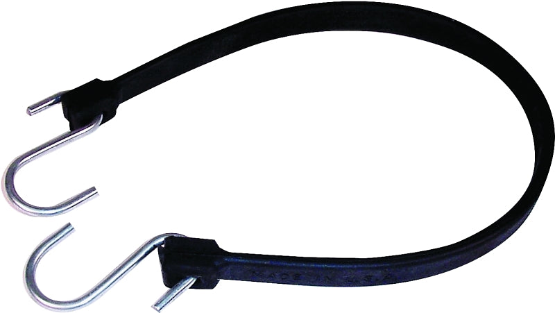 Keeper 06219 Strap, 3/4 in W, 19 in L, EPDM Rubber, Black, S-Hook End